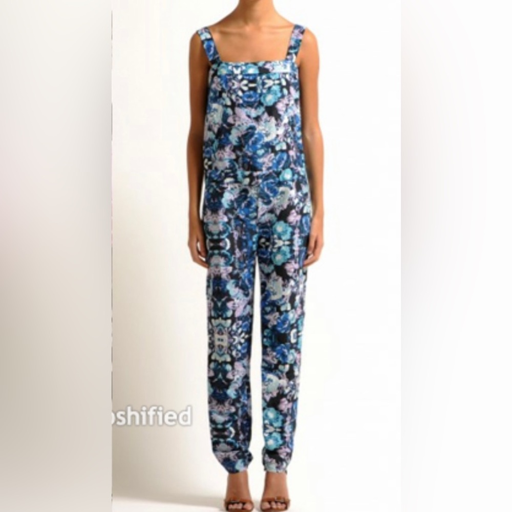 Maje, Silk Floral Jumpsuit. Size 36.